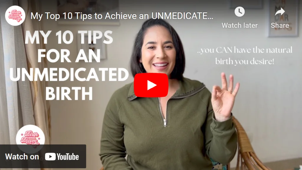 10 tips unmedicated birth youtube thumbnail